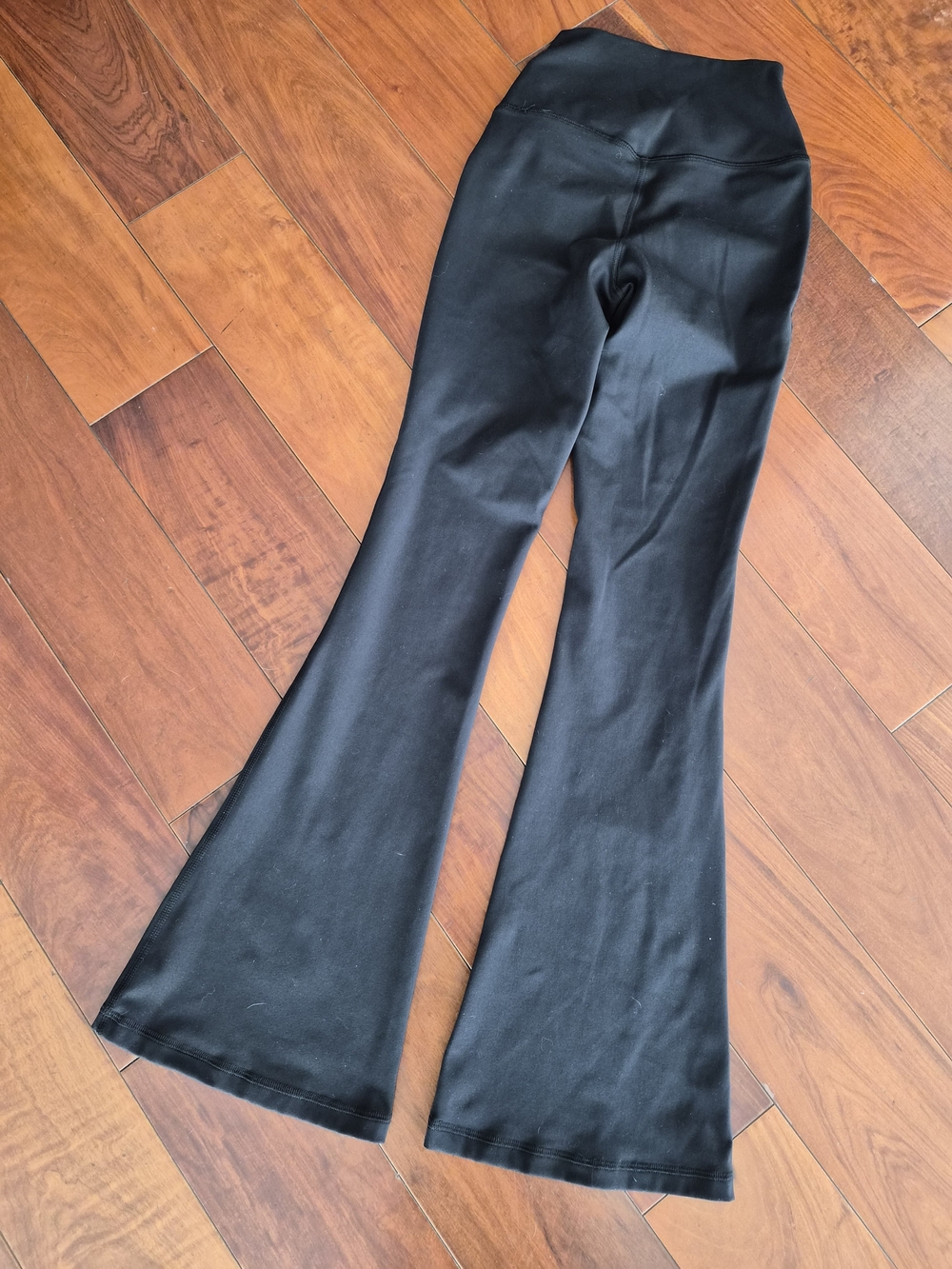 Yogalicious Lux Black Crossover High Waist Flare Leggings Pants XS - Picture 9 of 13